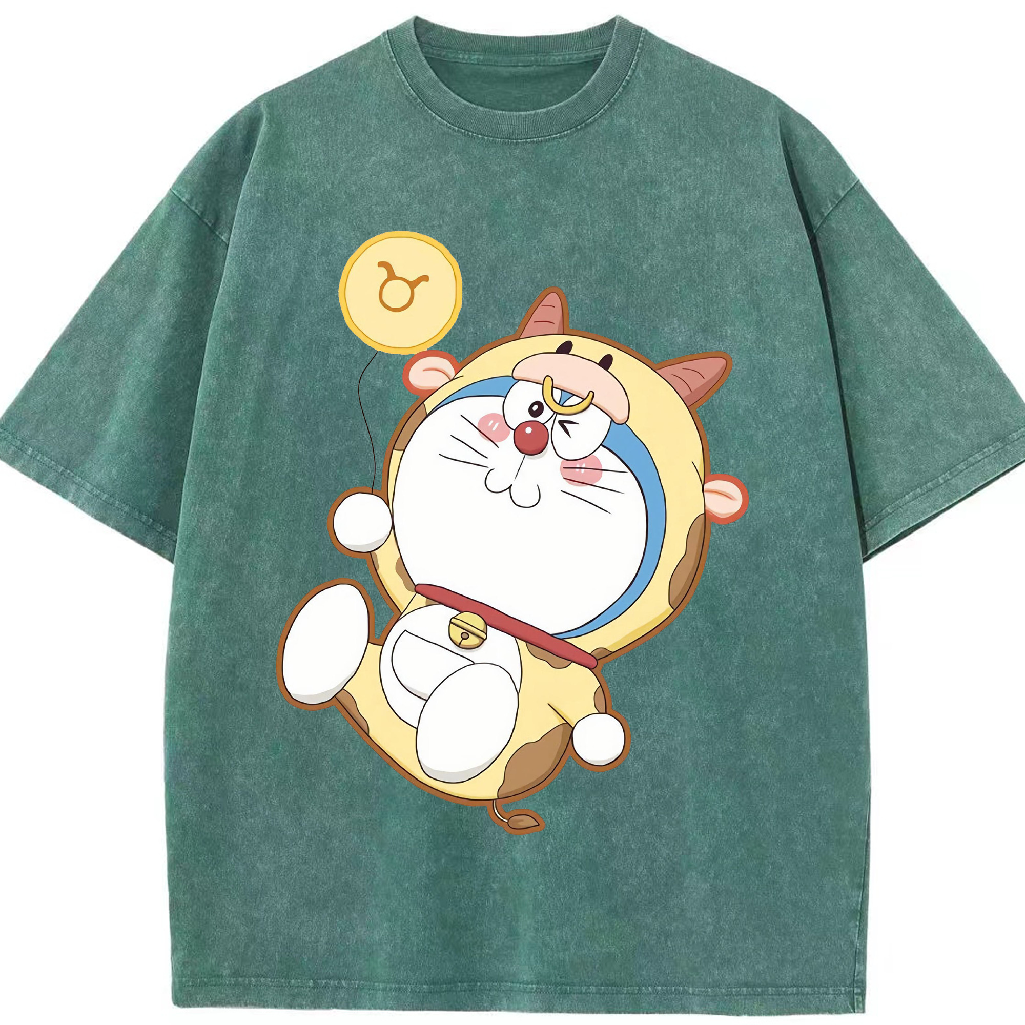 （画像用） ドラえもん Doraemon 綿100% ヴィンテージ風 半袖Tシャツ（フロントプリント）